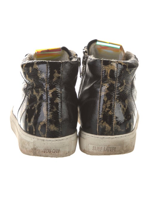 P448 Patent Leather Animal Print Sneakers