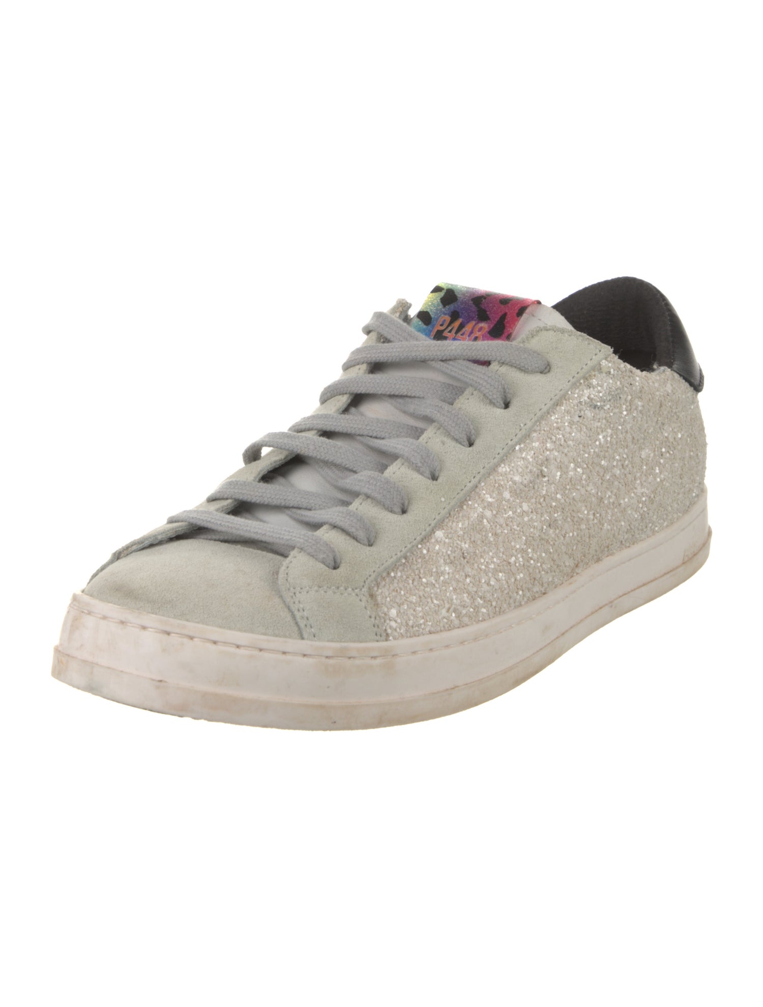 P448 Glitter Colorblock Pattern Sneakers