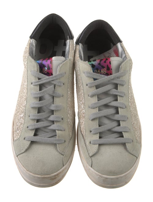 P448 Glitter Colorblock Pattern Sneakers