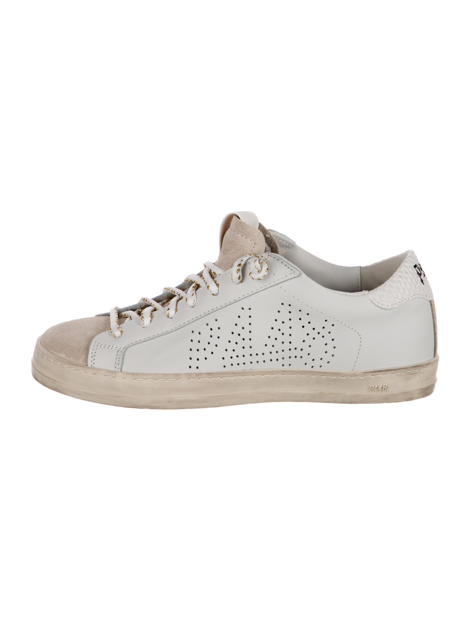 P448 Leather Lasercut Accents Sneakers