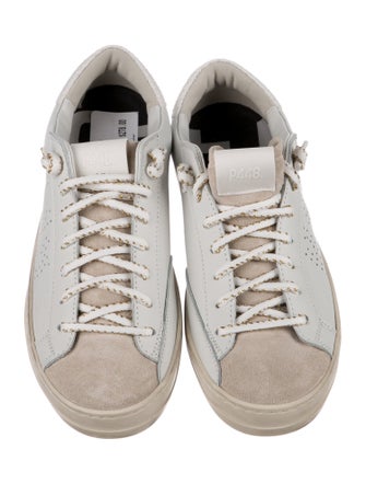 P448 Leather Lasercut Accents Sneakers