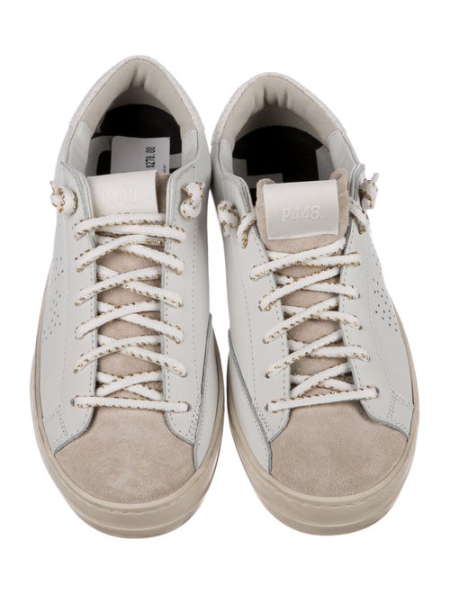 P448 Leather Lasercut Accents Sneakers
