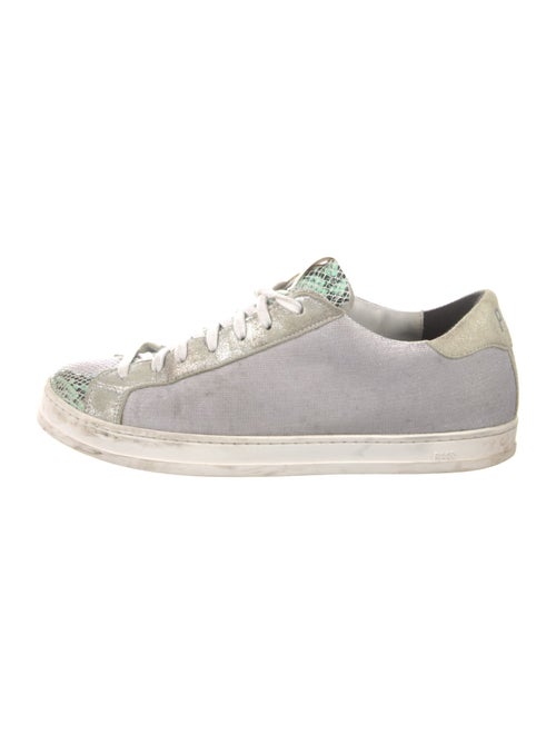 P448 Colorblock Pattern Glitter Accents Sneakers