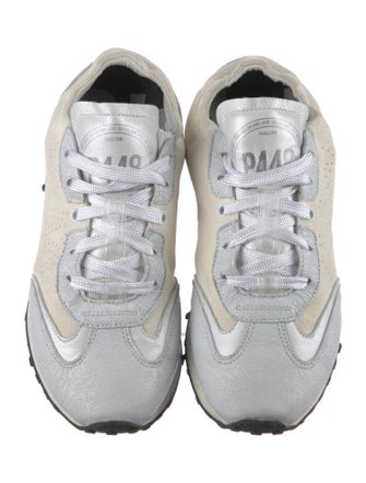 P448 Suede Colorblock Pattern Athletic Sneakers