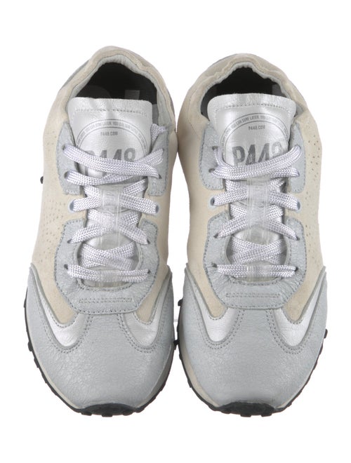 P448 Suede Colorblock Pattern Athletic Sneakers