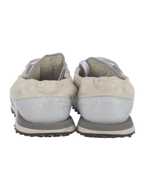 P448 Suede Colorblock Pattern Athletic Sneakers