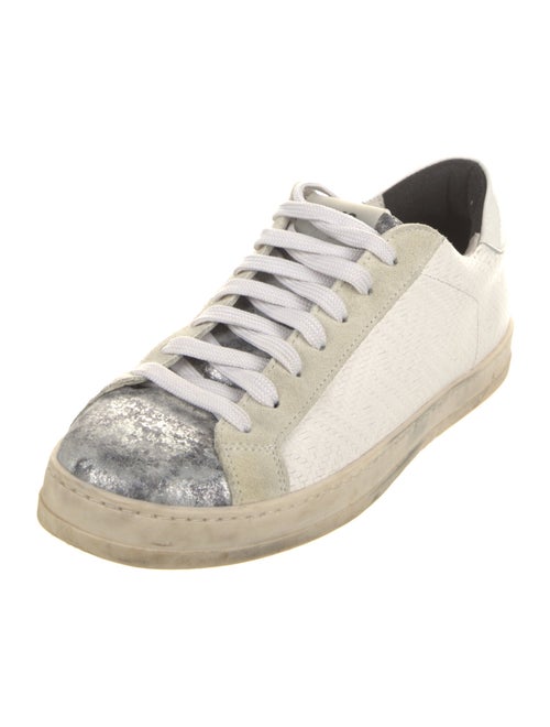 P448 Embossed Leather Colorblock Pattern Sneakers