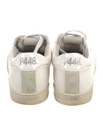 P448 Embossed Leather Colorblock Pattern Sneakers