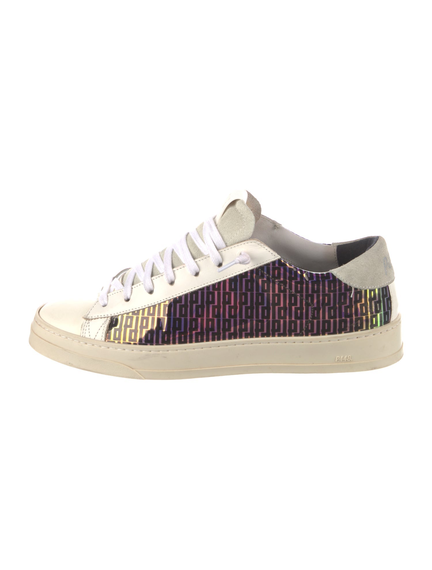P448 Leather Glitter Accents Sneakers