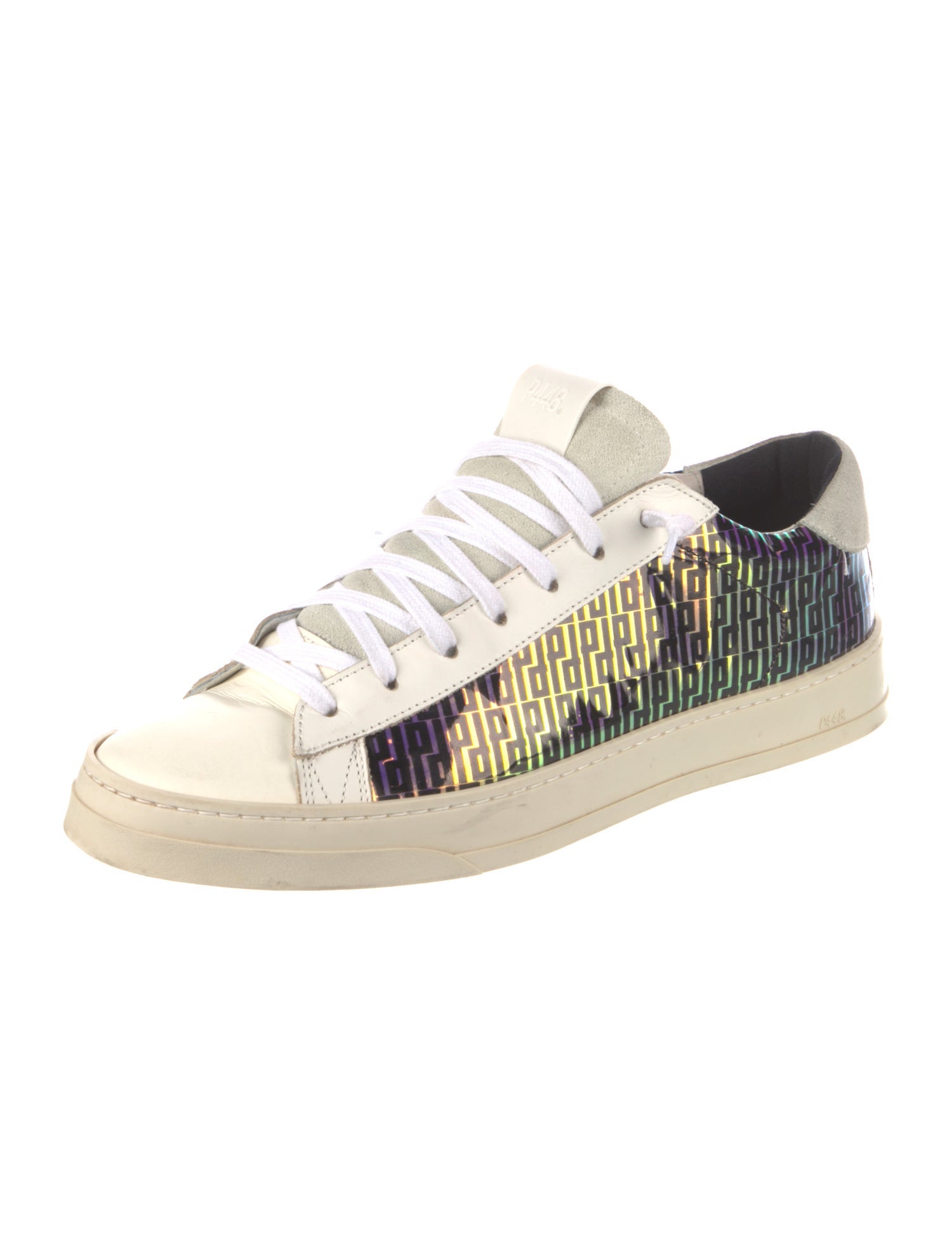 P448 Leather Glitter Accents Sneakers