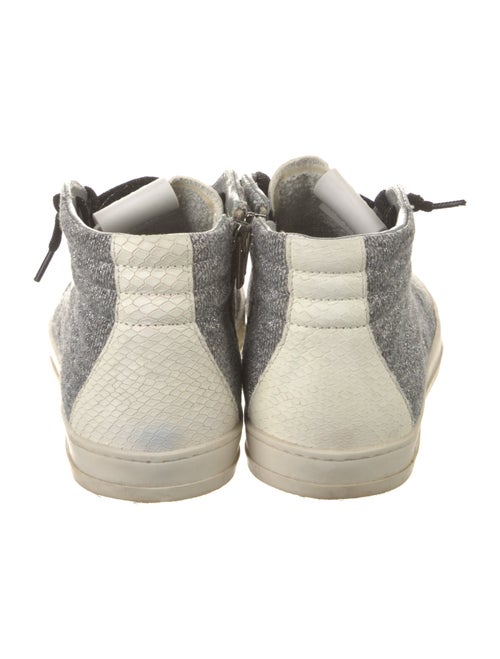 P448 Leather Colorblock Pattern Sneakers