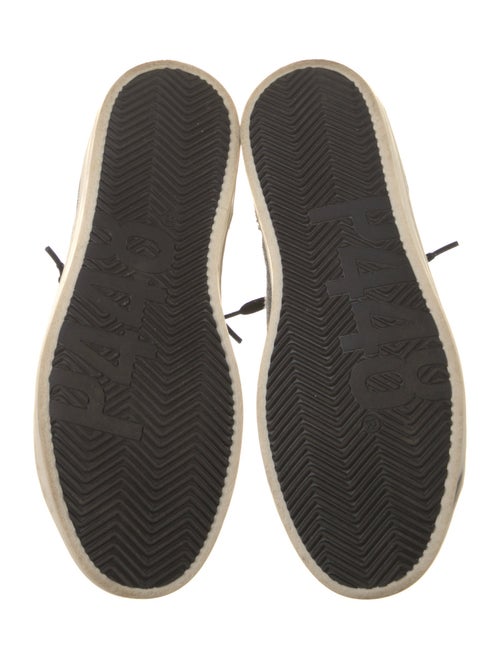 P448 Leather Colorblock Pattern Sneakers