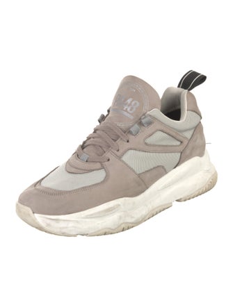 P448 Suede Colorblock Pattern Sneakers