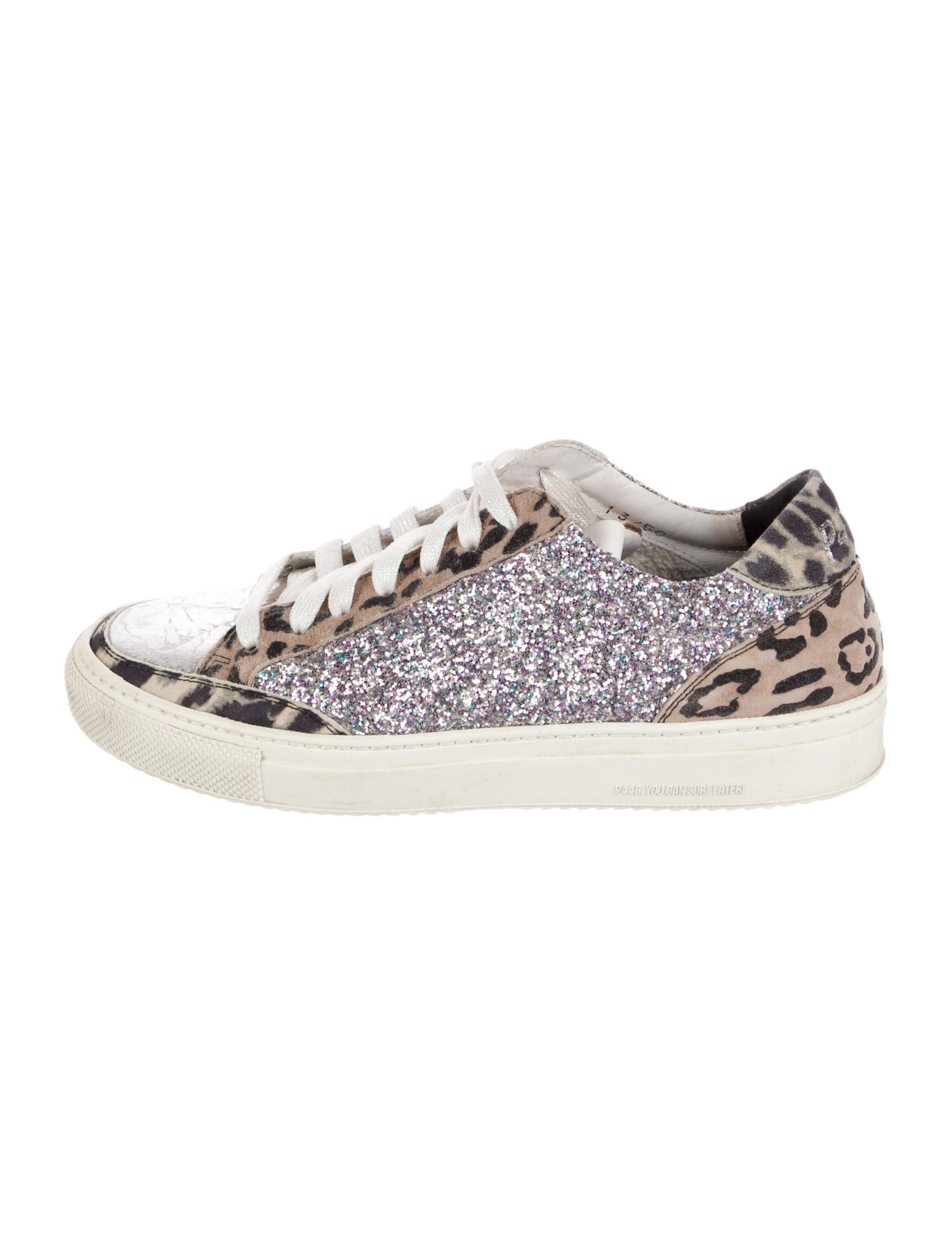 P448 Glitter Animal Print Sneakers
