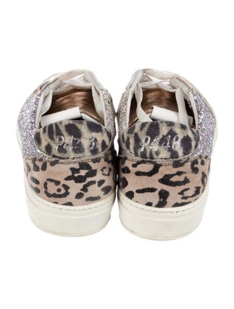 P448 Glitter Animal Print Sneakers