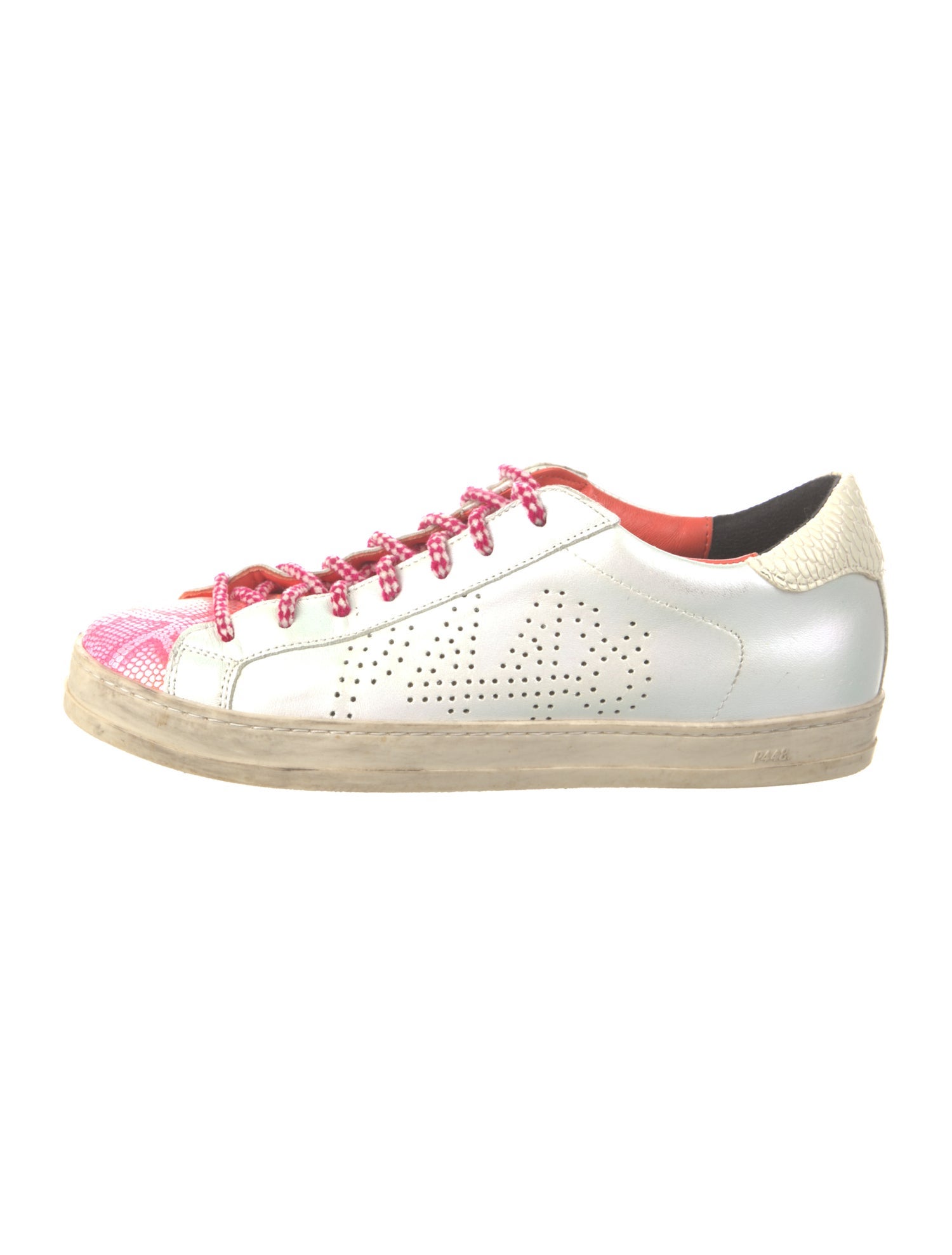 P448 Leather Lasercut Accents Sneakers