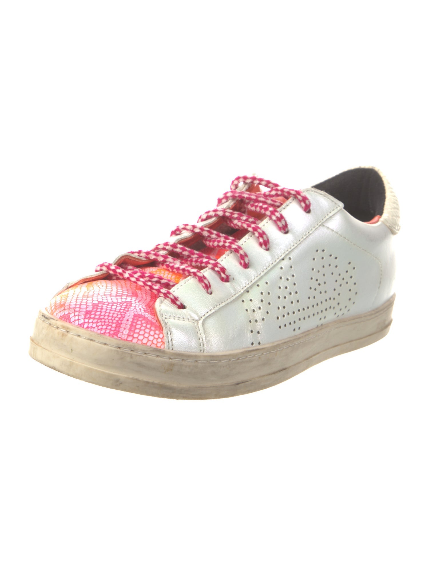 P448 Leather Lasercut Accents Sneakers