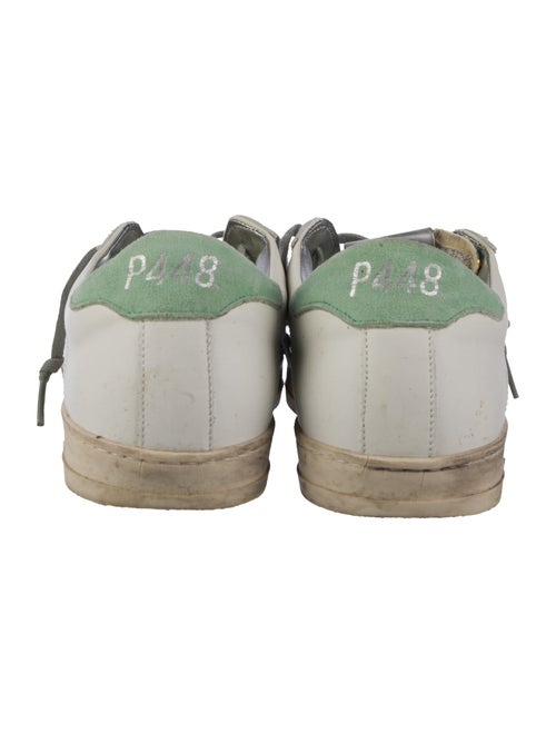 P448 Leather Colorblock Pattern Sneakers