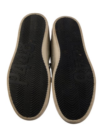 P448 Leather Colorblock Pattern Sneakers