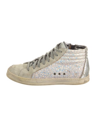 P448 Suede Glitter Accents Sneakers