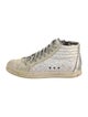 P448 Suede Glitter Accents Sneakers