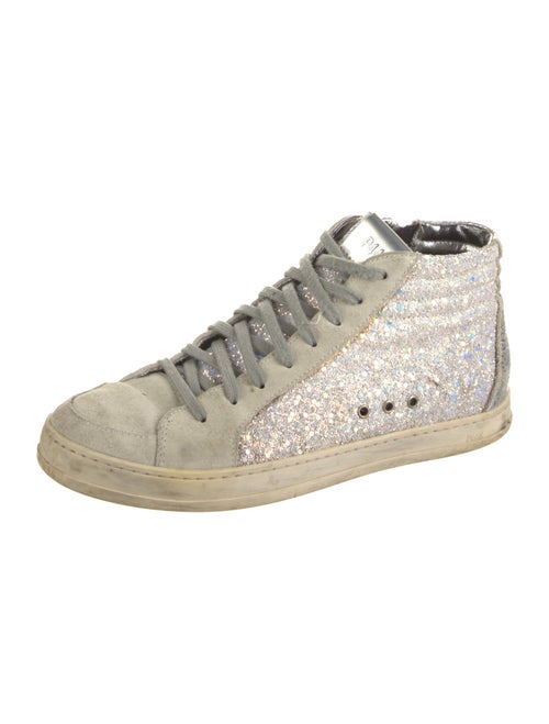 P448 Suede Glitter Accents Sneakers