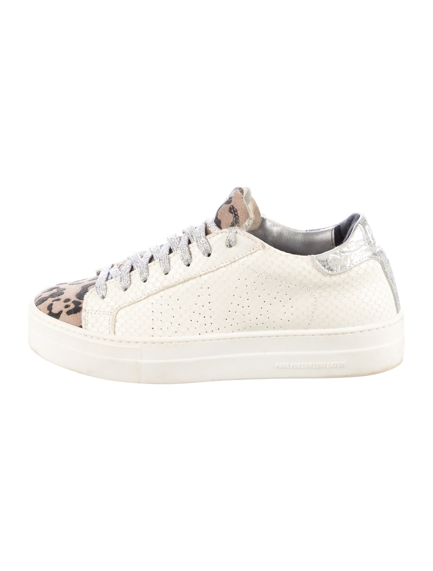 P448 Embossed Leather Animal Print Sneakers