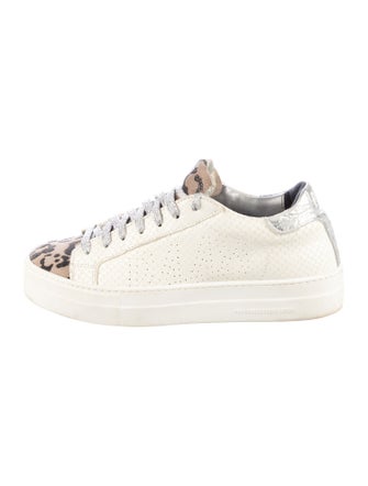 P448 Embossed Leather Animal Print Sneakers