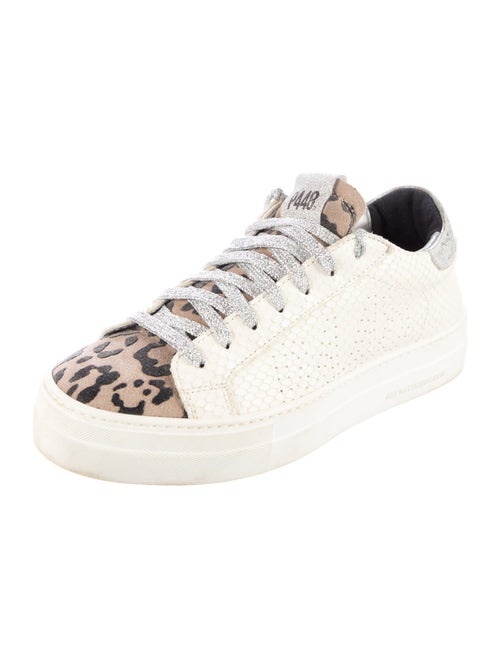 P448 Embossed Leather Animal Print Sneakers