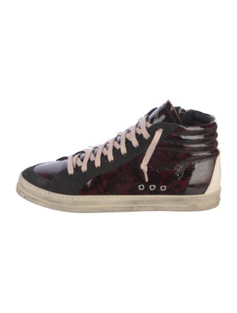 P448 Leather Animal Print Sneakers