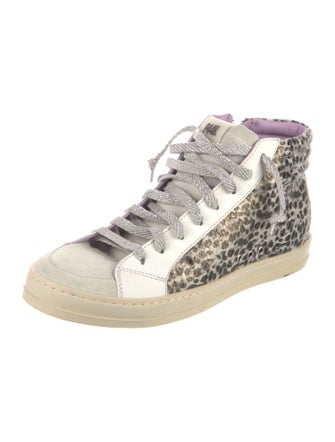 P448 Leather Animal Print Sneakers