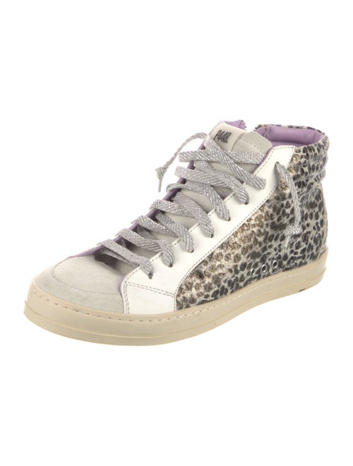 P448 Leather Animal Print Sneakers