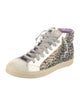 P448 Leather Animal Print Sneakers