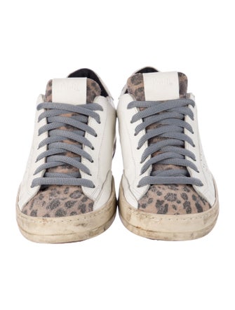 P448 Leather Animal Print Sneakers
