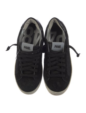 P448 Suede Glitter Accents Sneakers