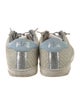 P448 Embossed Leather Glitter Accents Sneakers