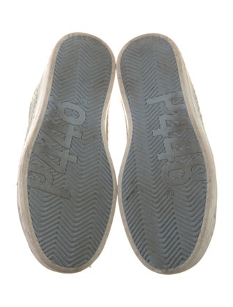 P448 Embossed Leather Glitter Accents Sneakers