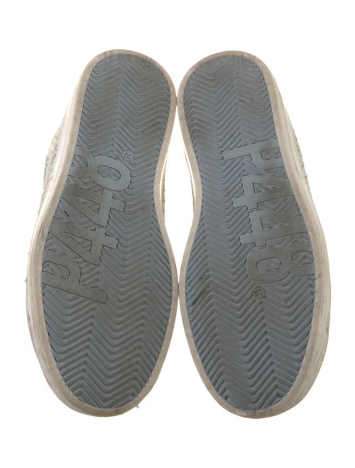 P448 Embossed Leather Glitter Accents Sneakers