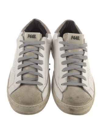 P448 Leather Lasercut Accents Sneakers