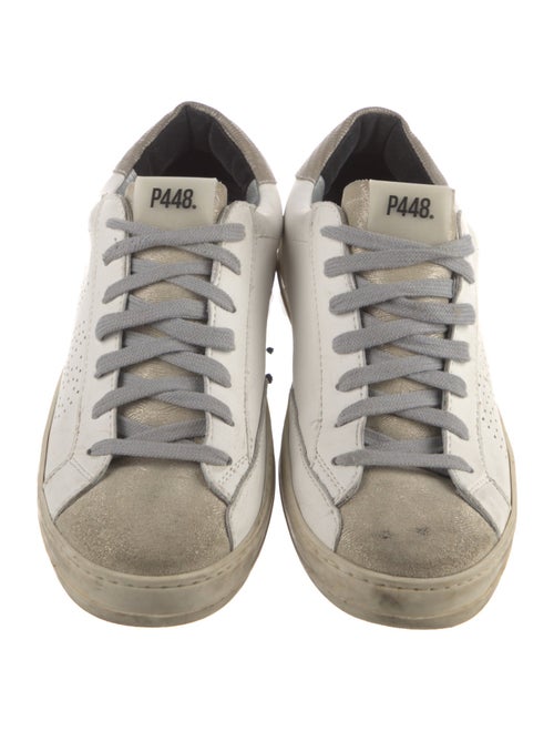 P448 Leather Lasercut Accents Sneakers