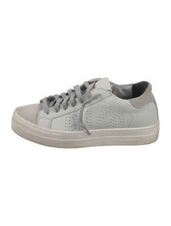 P448 Leather Colorblock Pattern Sneakers