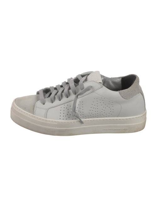 P448 Leather Colorblock Pattern Sneakers