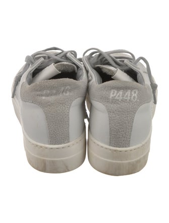 P448 Leather Colorblock Pattern Sneakers