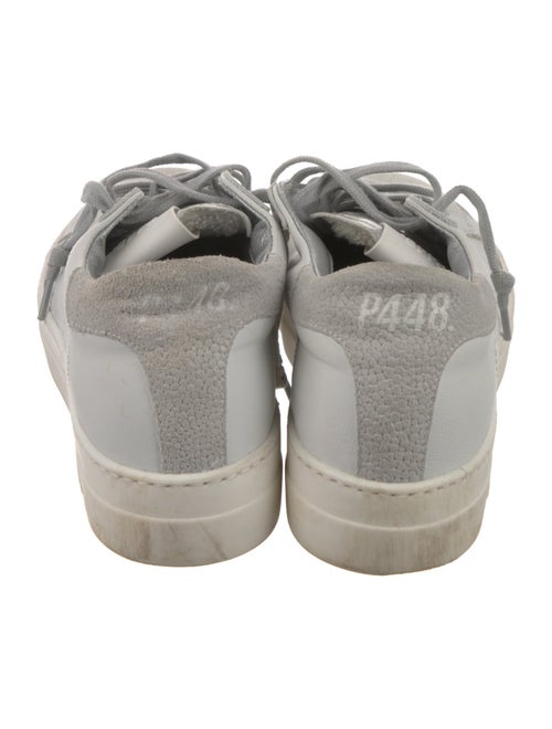 P448 Leather Colorblock Pattern Sneakers