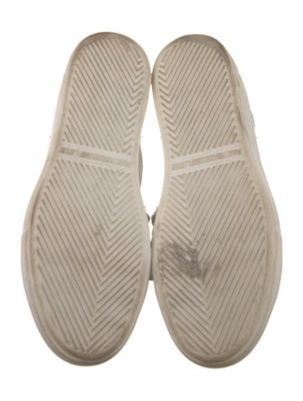 P448 Leather Colorblock Pattern Sneakers