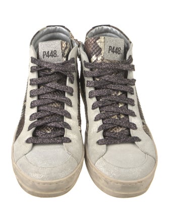 P448 Snakeskin Animal Print Sneakers