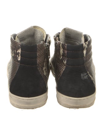 P448 Snakeskin Animal Print Sneakers