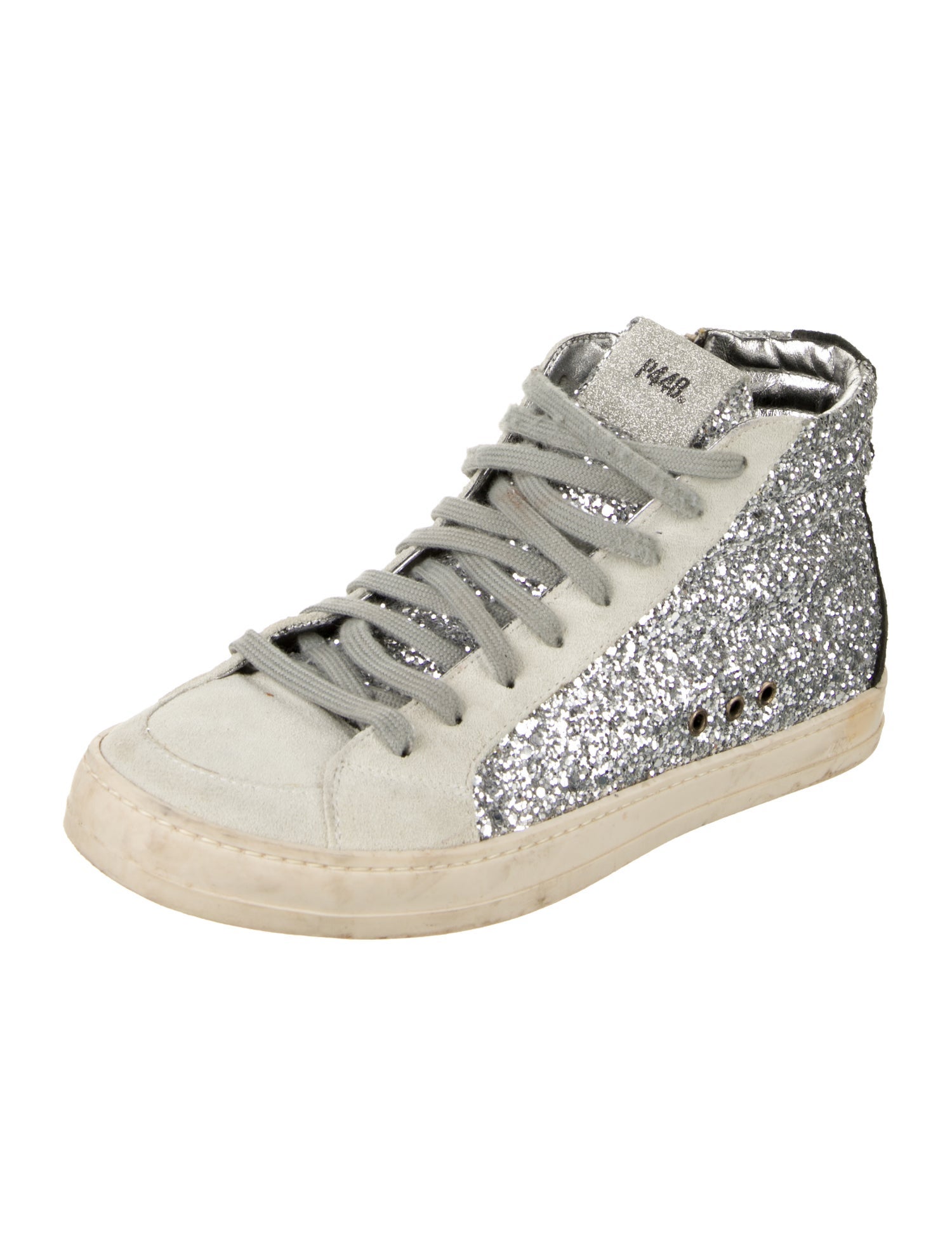 P448 Glitter Colorblock Pattern Sneakers