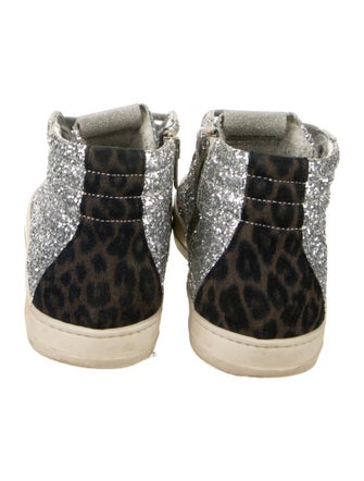P448 Glitter Colorblock Pattern Sneakers