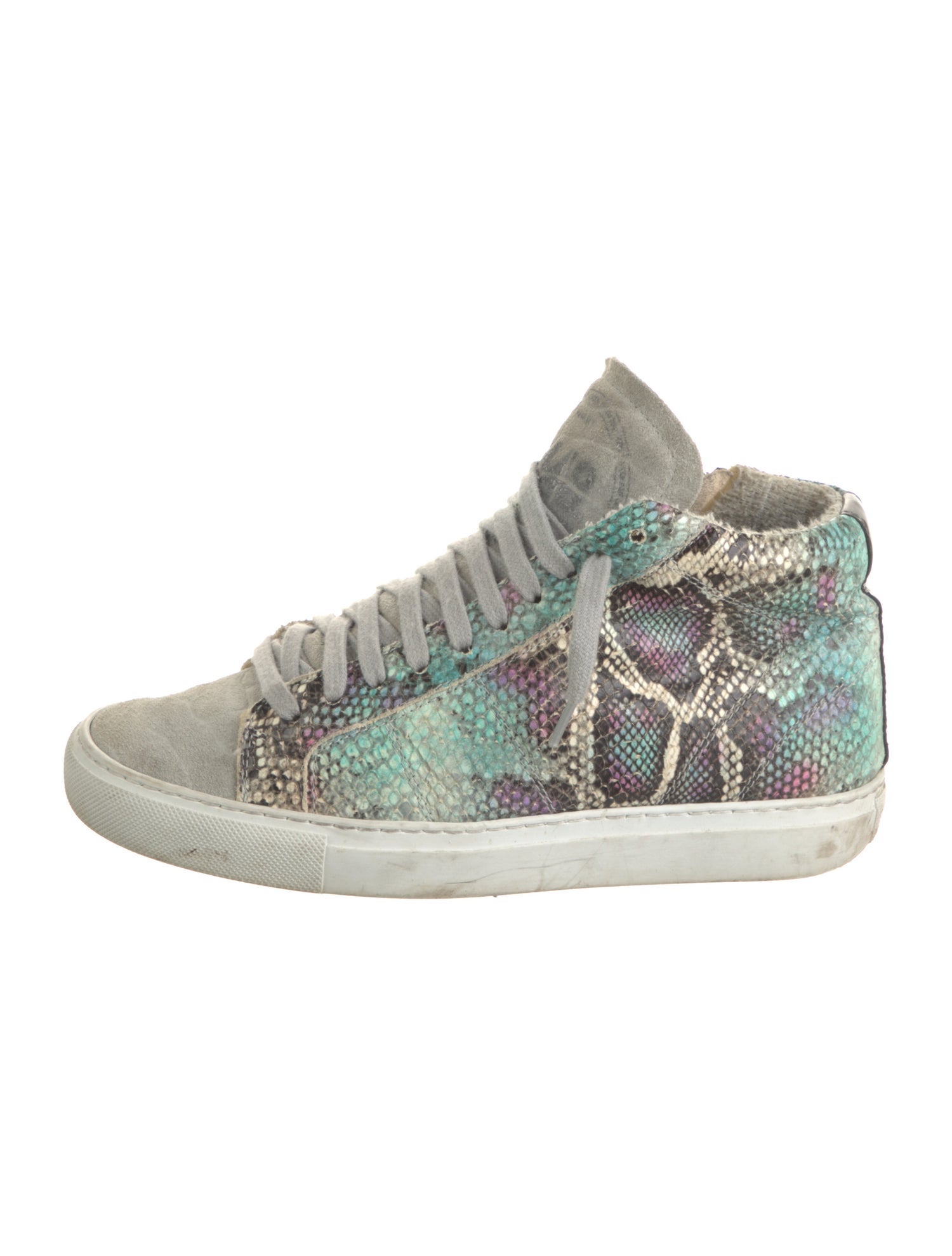 P448 Leather Animal Print Sneakers